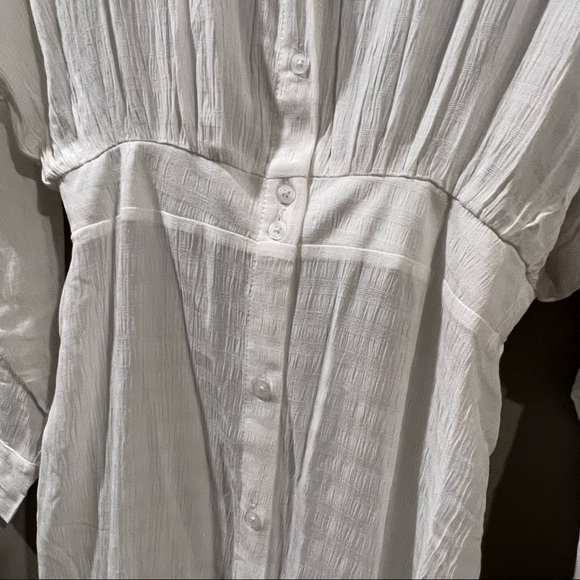 ASOS DESIGN button front maxi beach shirt dress in texture - Picture 6 of 10